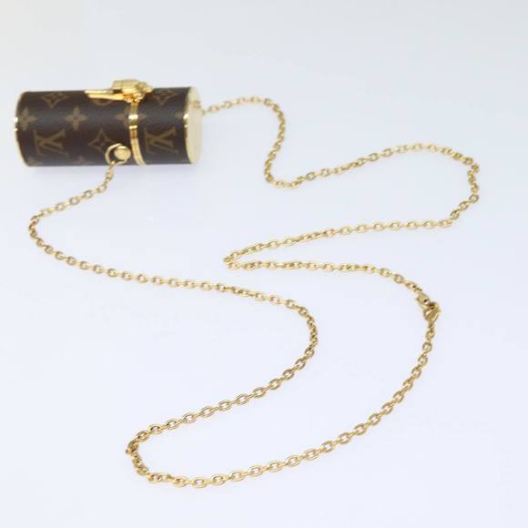 LOUIS VUITTON Monogram Lipstick Case Cosmetic Pouch MP2406 LV Auth 78001A - Picture 7 of 16